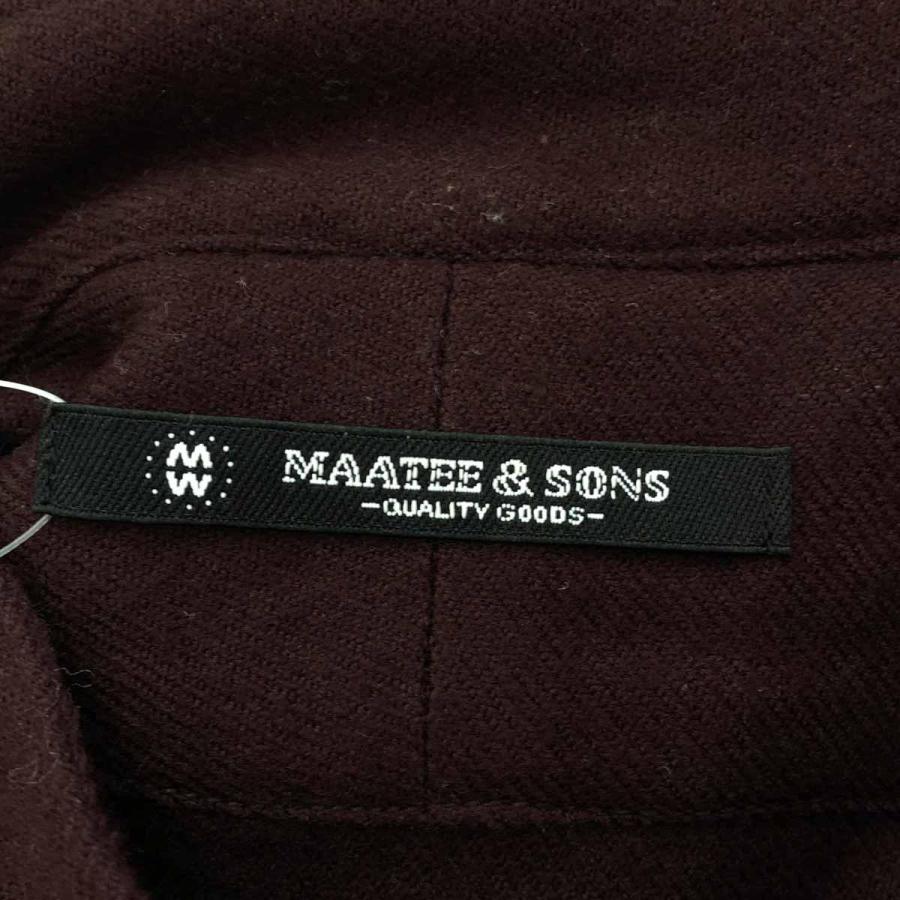 MAATEE＆SONS マーティーアンドサンズ Wool Saxony Band Collar Shirts