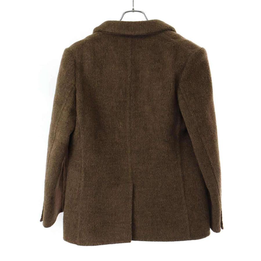JIL SANDER ブラウン系ツィード ダブルブレスト ウールジャケットコート JIL SANDER ブラウン系ツィード ダブルブレスト ウールジャケット