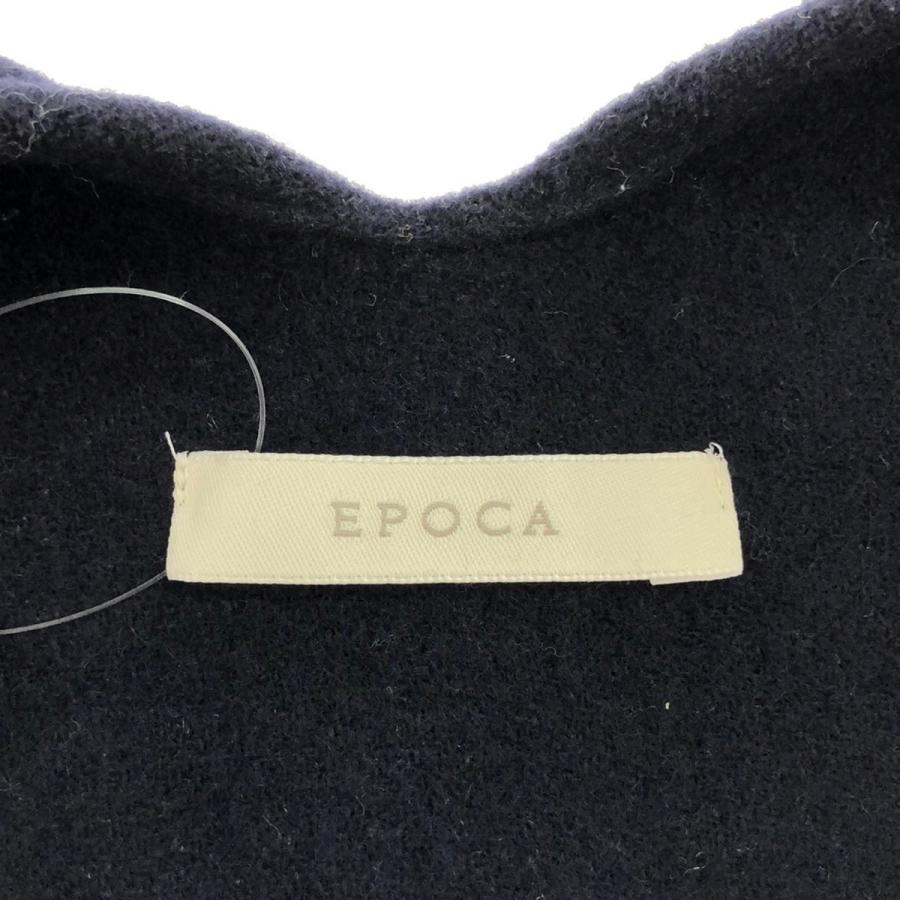 【新品未使用】エポカ　ポンチョ　カシミヤ　ウール　ネイビー 新品/国内正規 HERMES エルメス カシミヤ混ウール ケープ ポンチョ