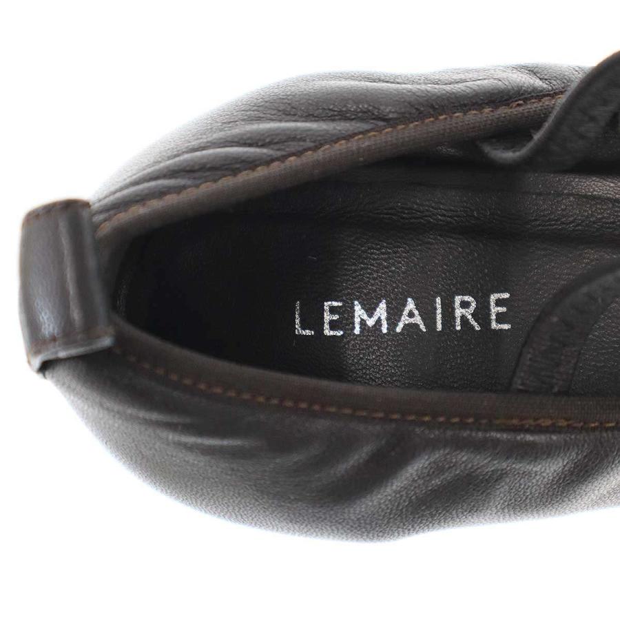 LEMAIRE（ルメール） スクエア バレリーナ ヒールパンプス ブラウン 38