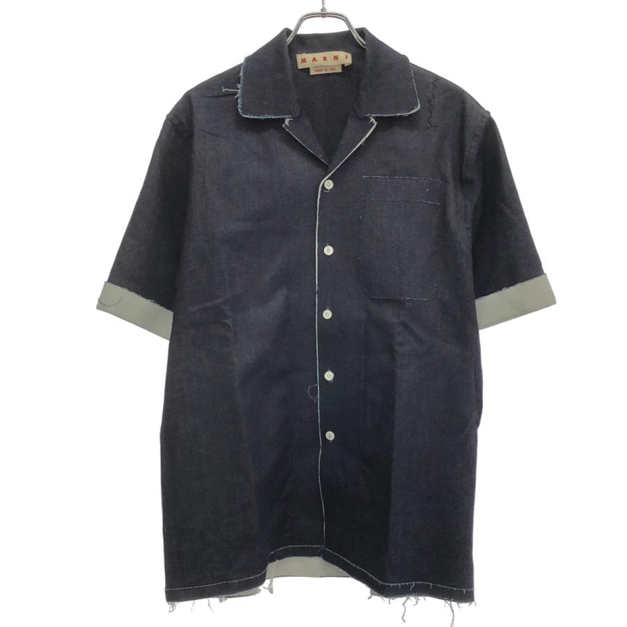 MARNI（マルニ） 25SS デニムボウリングシャツ CUJU0029SY ネイビー 46