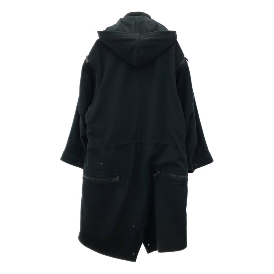 ヨウジヤマモト 19AW HC- C08-900 ジップデザインフーデッドコート Yohji Yamamoto POUR HOMME ヨウジヤマモト プールオム 19AW I