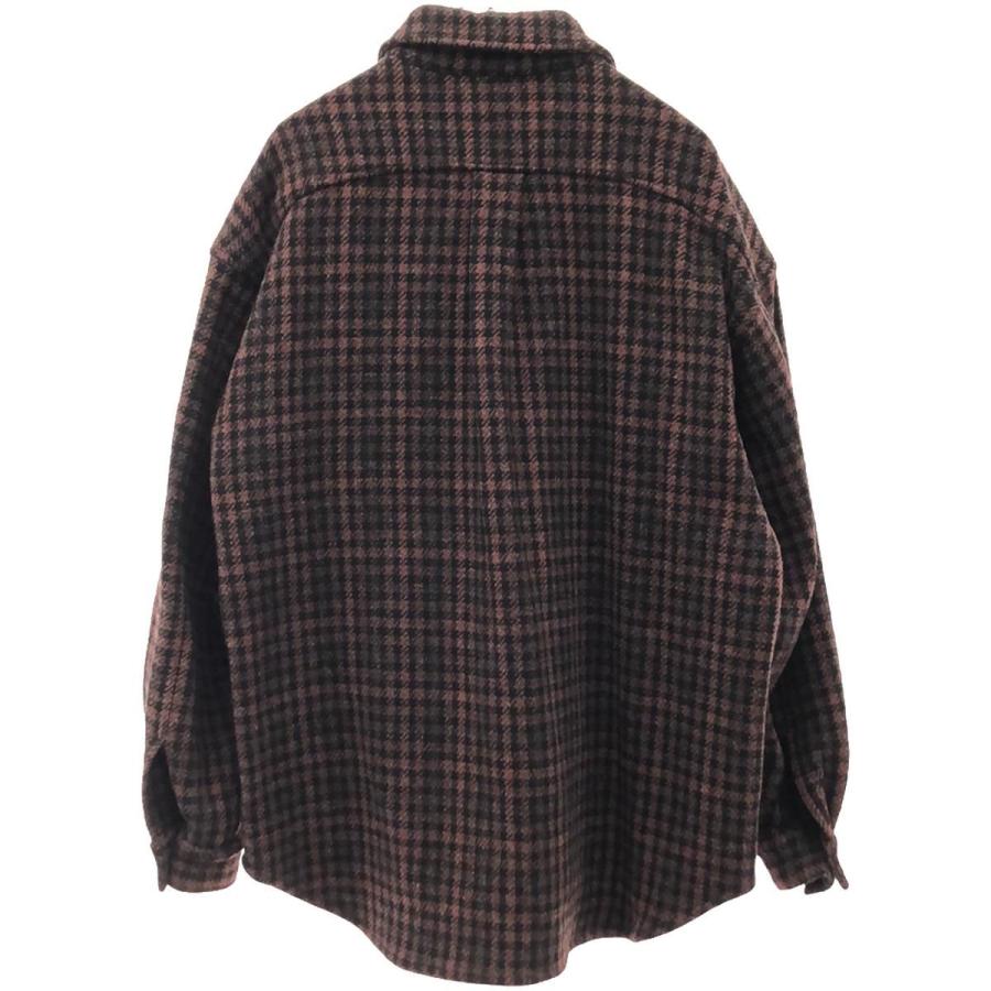 Lownn ロウン 18AW Over Shirt ウールオーバーシャツ ブラウン 48 