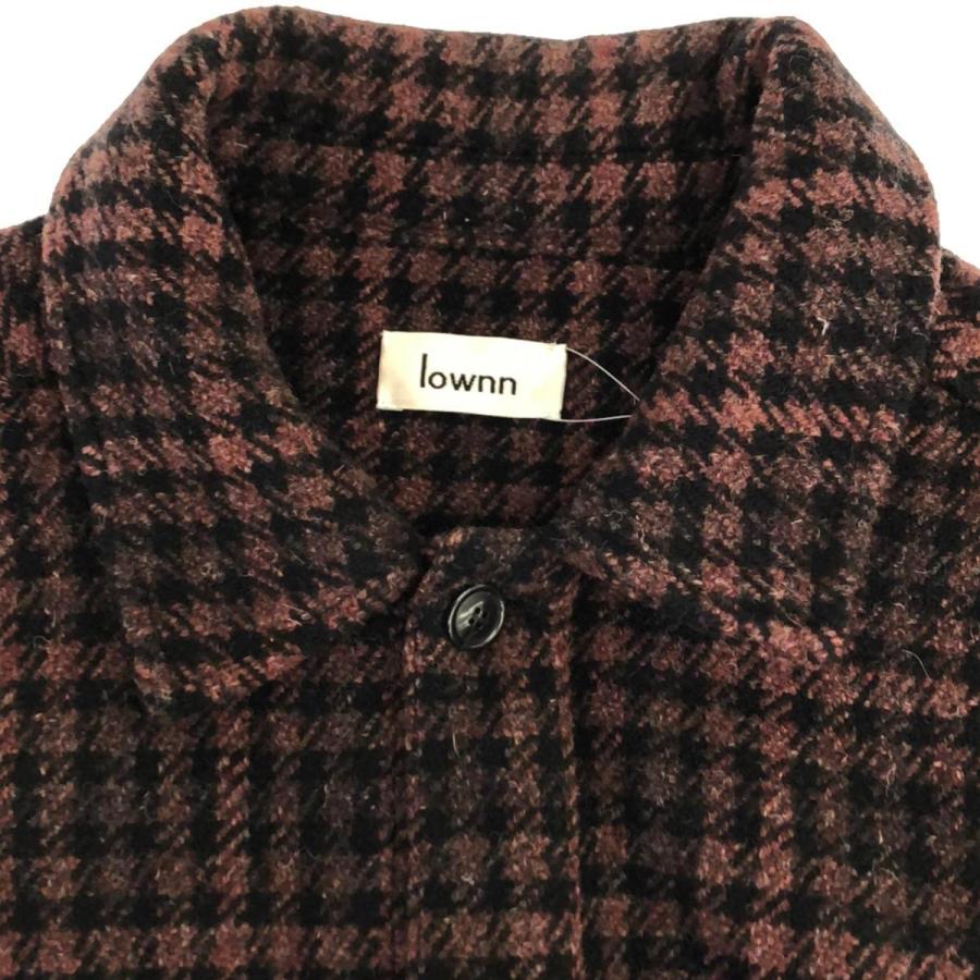 Lownn ロウン 18AW Over Shirt ウールオーバーシャツ ブラウン 48 