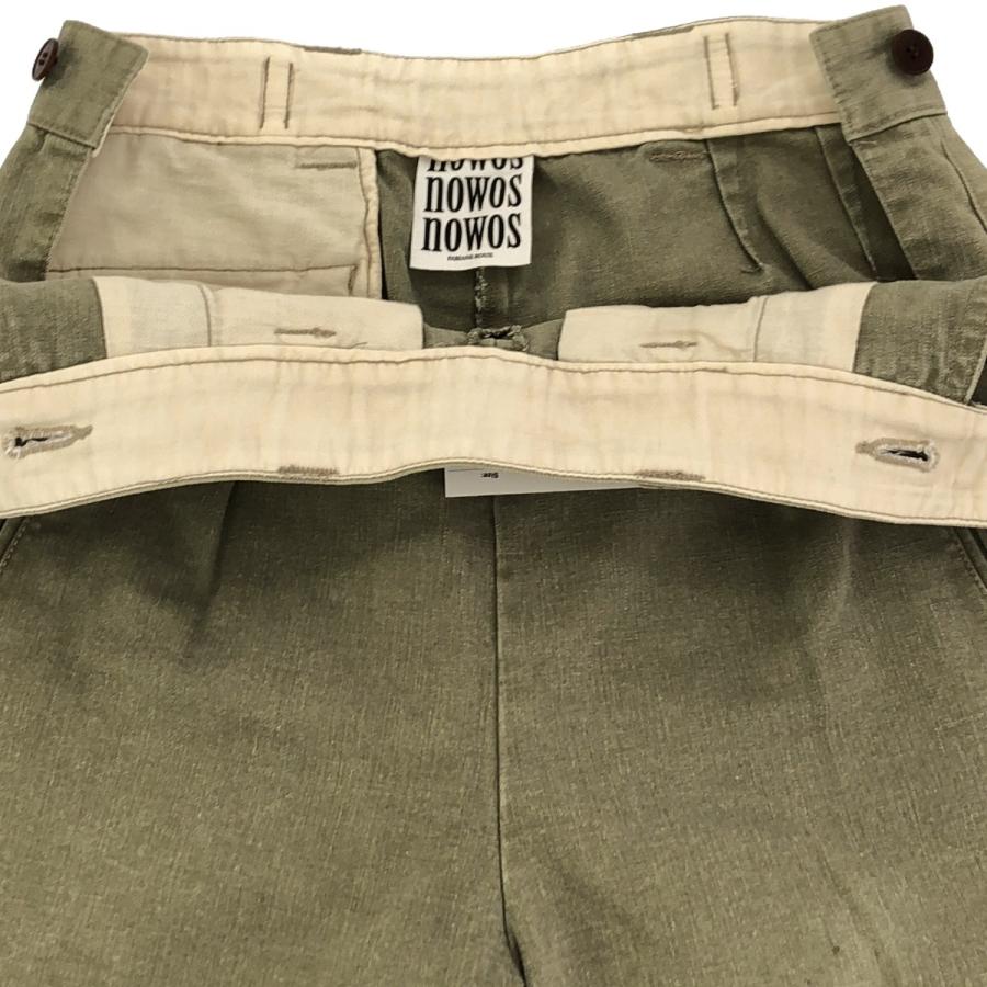 NOWOS nowos ノーウォス ウォッシュ加工テーパードパンツ 3706004705  