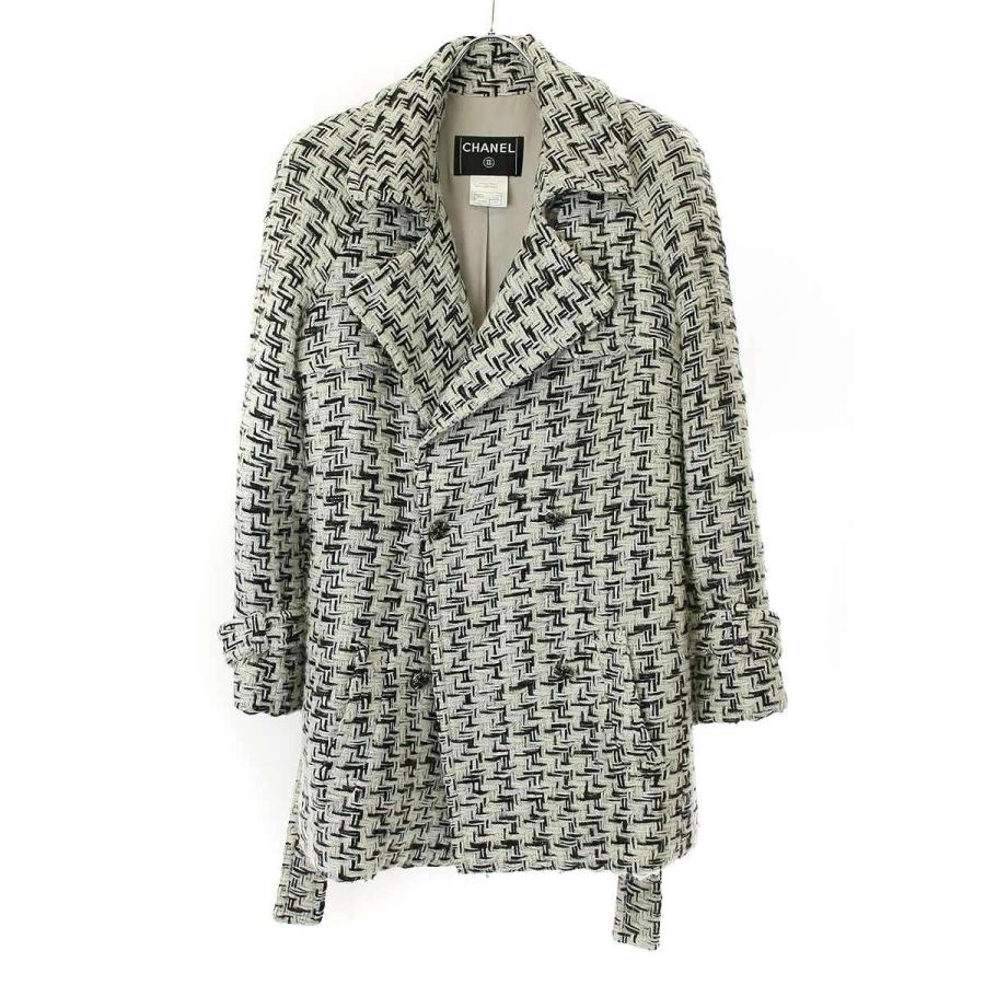 【美品】シャネルジャケット38 M CHANEL シャネル ジャケット ツイード ノーカラー ショート丈
