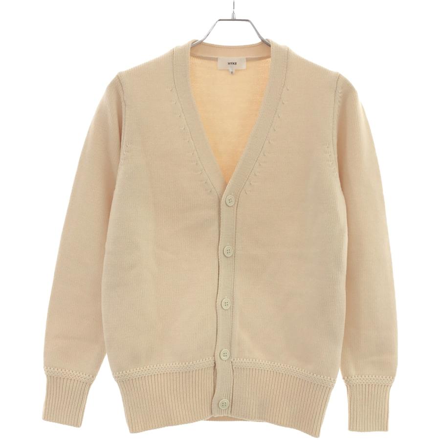 HYKE ハイク 15AW ラムウールニットカーディガン アイボリー 1 152  