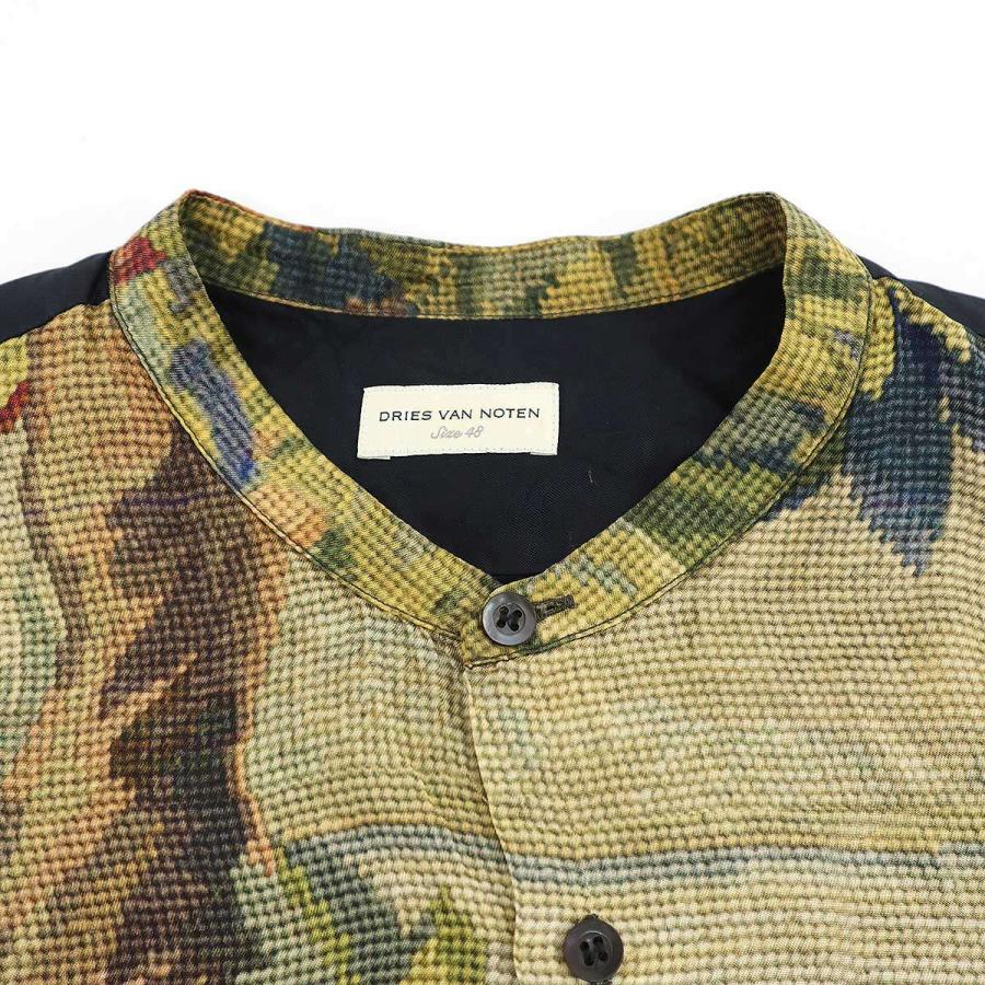 ☆ru☆ドリスヴァン　デザインノースリーブ DRIES VAN NOTEN ドリスヴァンノッテン 17SS グラフィックレーヨン