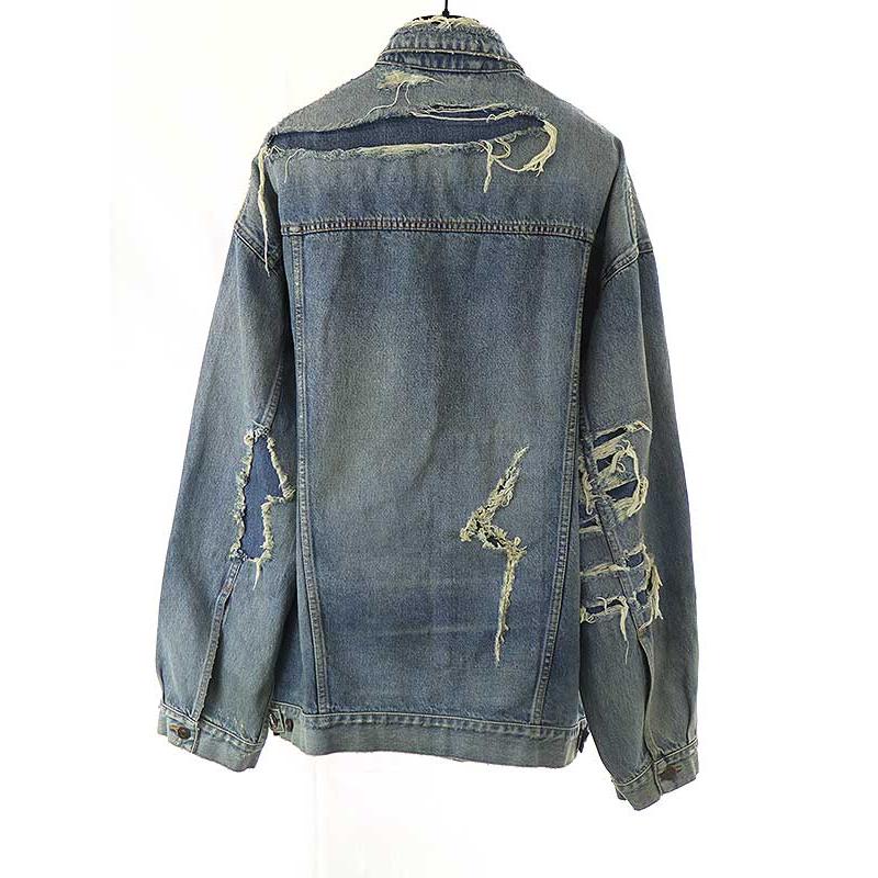 BALENCIAGA バレンシアガ 23SS PATCHED DESTROYED JACKET BALENCIAGA バレンシアガ 23SS PATCHED DESTROYED JACKET