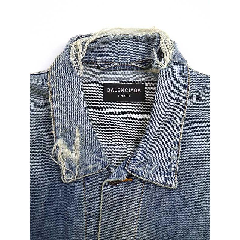 BALENCIAGA バレンシアガ 23SS PATCHED DESTROYED JACKET BALENCIAGA バレンシアガ 23SS PATCHED DESTROYED JACKET