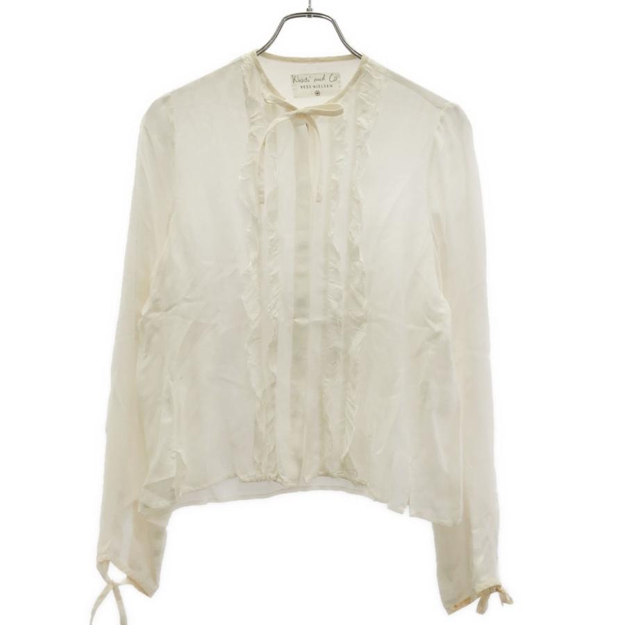 Khadi and Co カディー&コー ノーカラーブラウスシャツ ホワイト M 