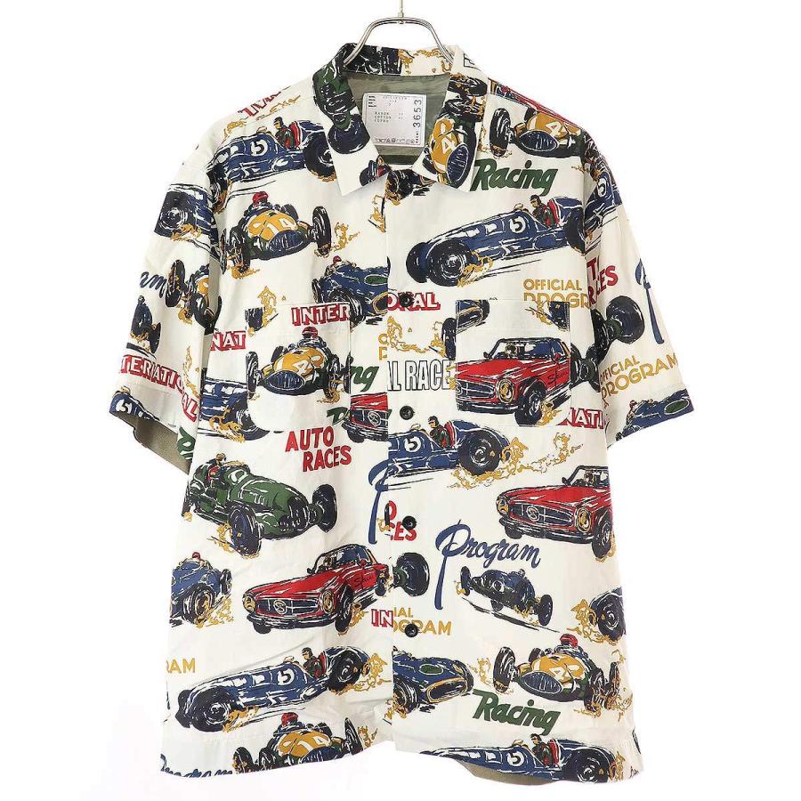 sacai 25ss car race tropical print 半袖シャツ sacai サカイ 25SS Car Race Tropical Print Shirt アロハシャツ 25
