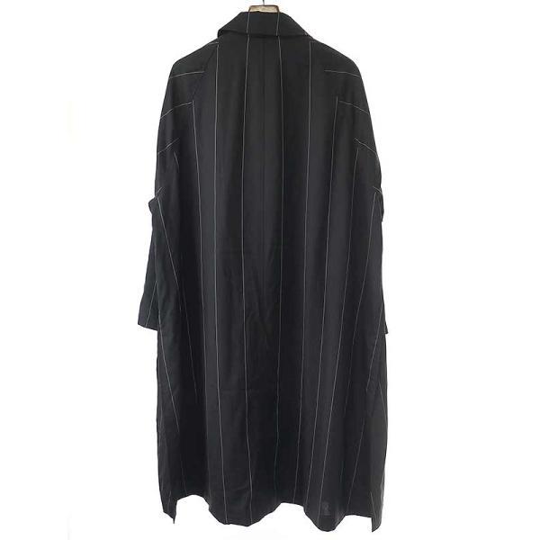 Graphpaper グラフペーパー Wide Stripe Wool Oversized Coat オーバーサイズストライプコート ブラック サイズ:1 メンズ ITSFATIO8IZ4｜modescape｜02