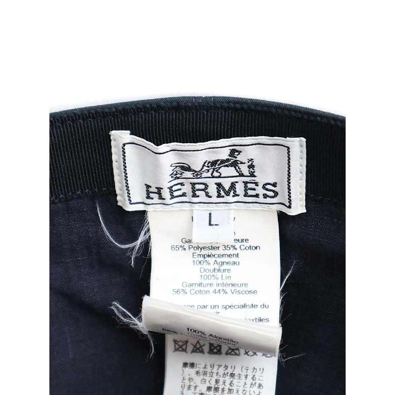 HERMES エルメス Texas Dream ロゴ刺繍キャップ ブルー L HERMES エルメス Texas Dream ロゴ刺繍キャップ ブルー L