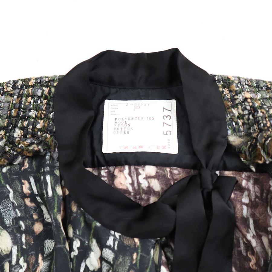 sacai（サカイ） 21AW Tweed Pullover ツイードプルオーバーシャツ