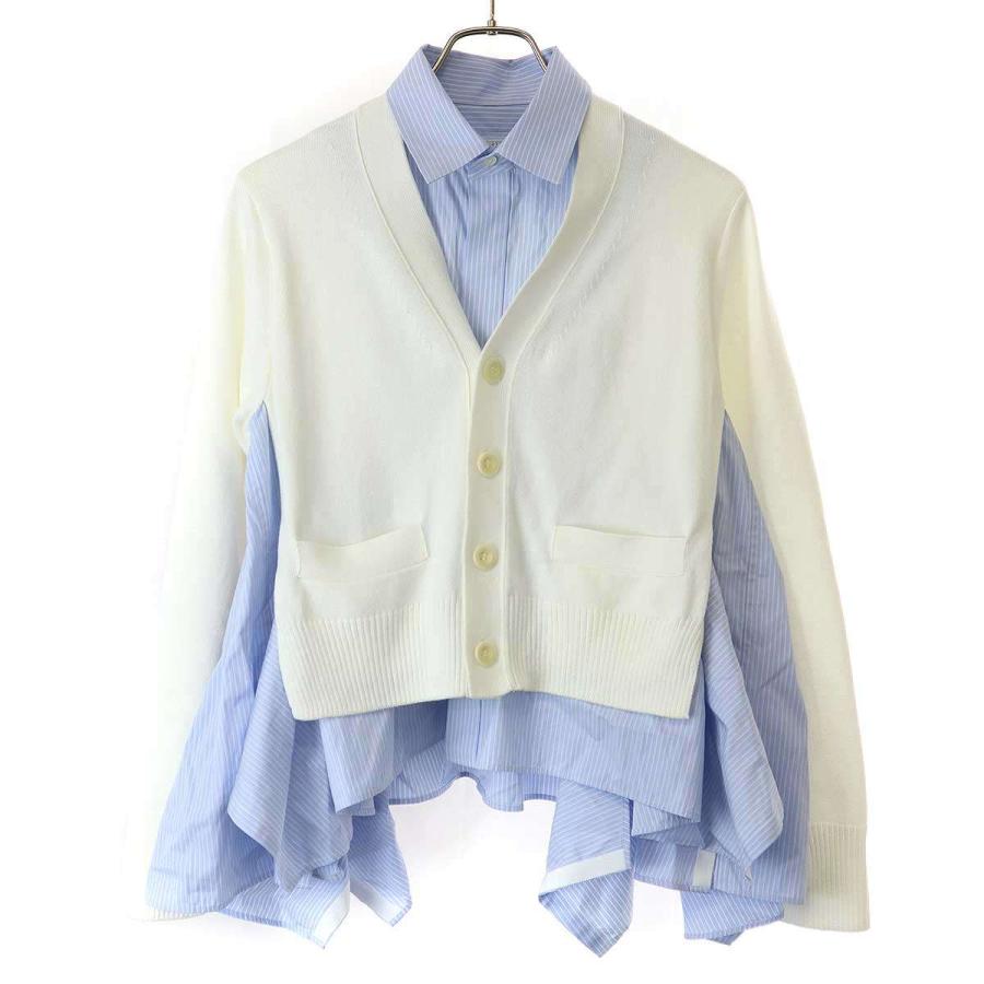 sacai（サカイ） 25SS Cotton Poplin x Knit Cardigan コットン