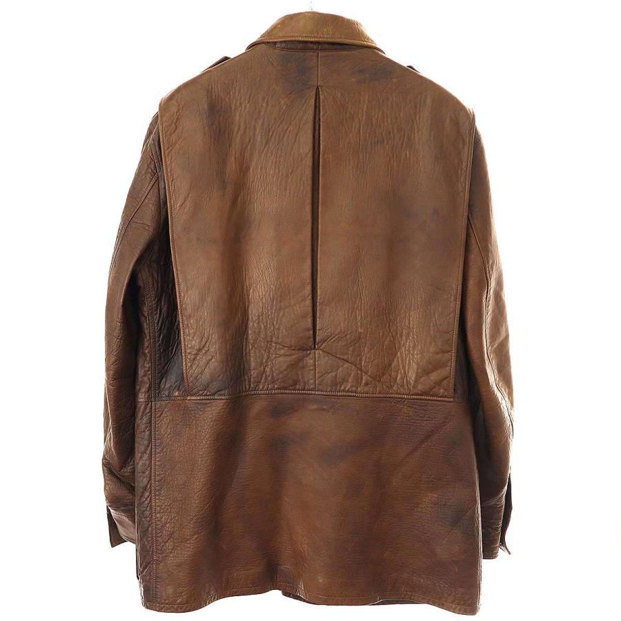 ラルフローレン　パープルレーベル　レザー　vintage加工　M ラルフローレンパープルレーベルレザーvintage加工M