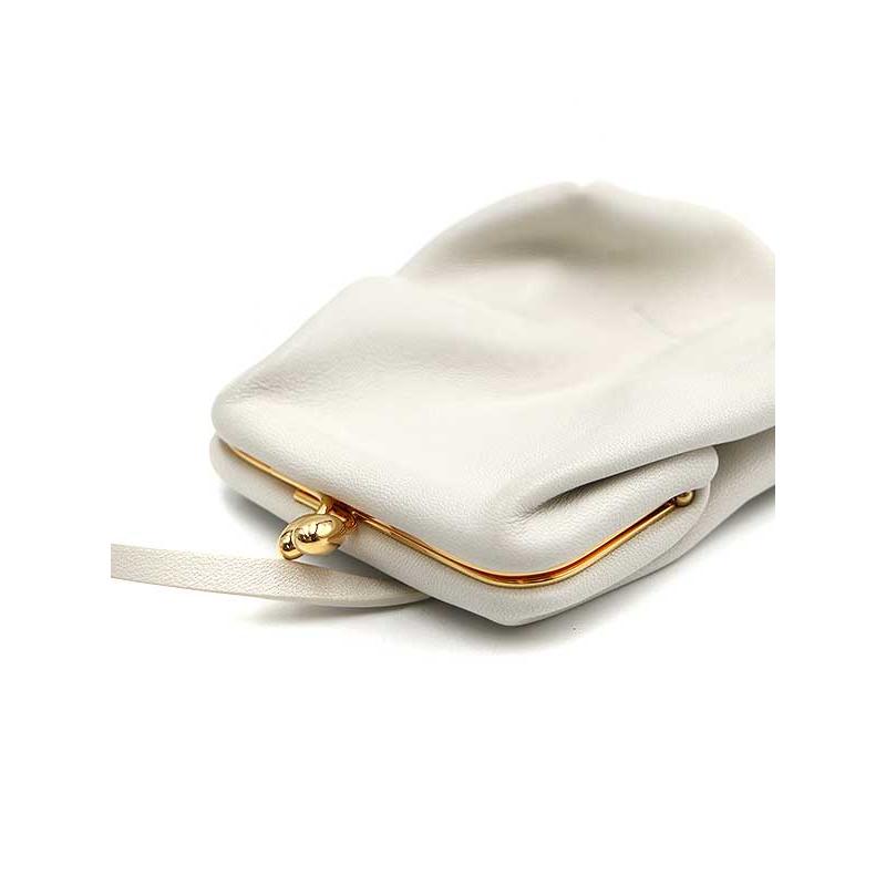 JIL SANDER ジルサンダー GOJI ストラップ付がま口レザーミニポーチ  