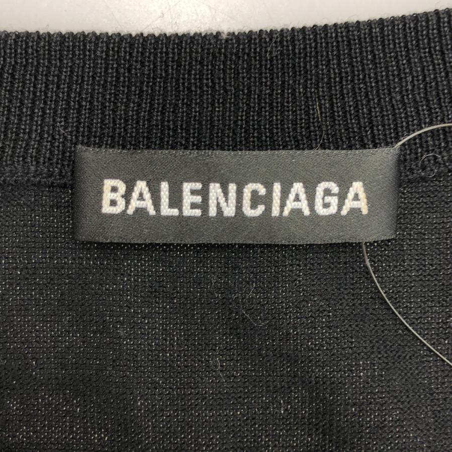 バレンシアガ BBロゴ ニット セーター 黒 M BALENCIAGA（バレンシアガ） 19AW BBロゴ クルーネックニットセーター
