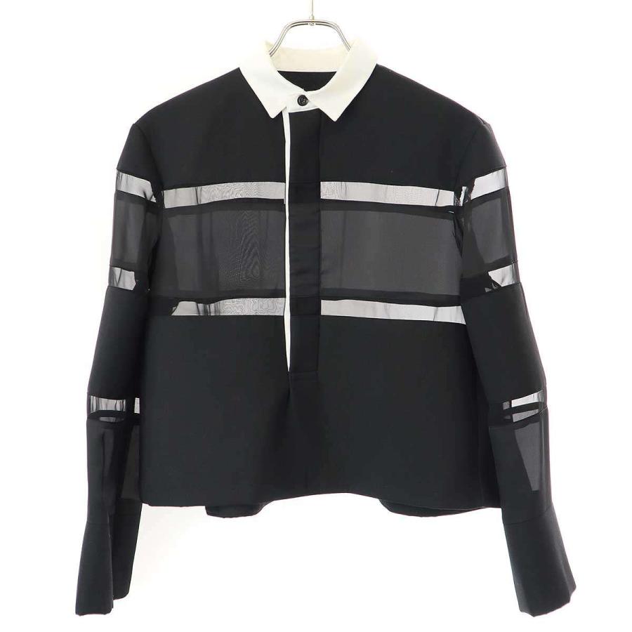シャツ sacai サカイ 24SS Suiting Bonding Rugby Shirt シャツ sacai サカイ 24SS Suiting Bonding Rugby Shirt