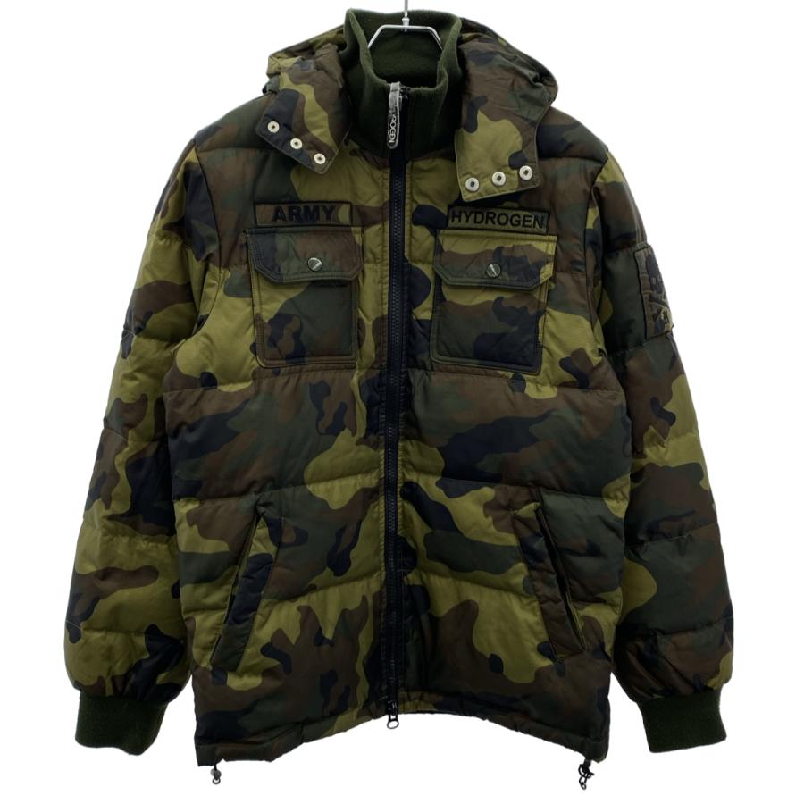 【新品・未使用】HYDROGENハイドロゲン/迷彩・カモフラ柄【完売入手困難品】 ハイドロゲン HYDROGEN ダウンジャケット ジャケット L カーキ