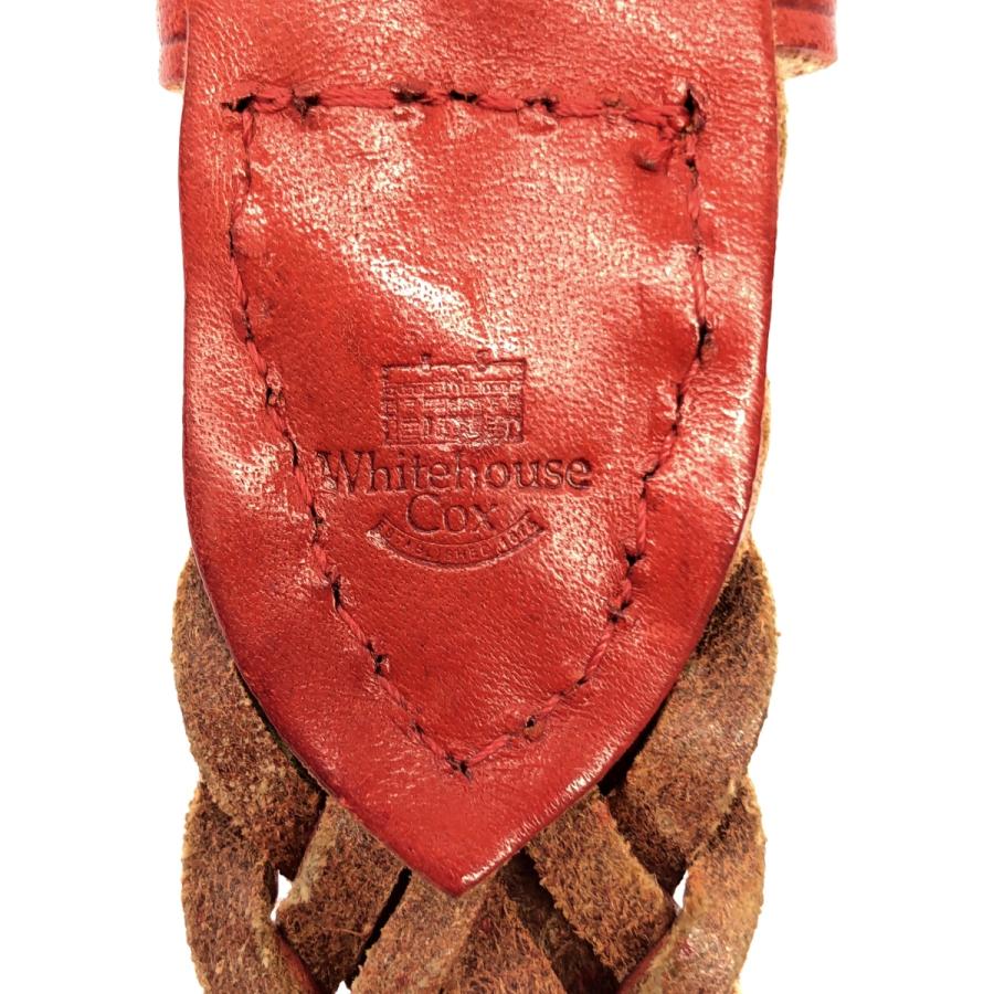 ホワイトハウスコックス　レッドレザーベルト 新品未使用 Whitehouse Cox ホワイトハウスコックス レザーメッシュベルト