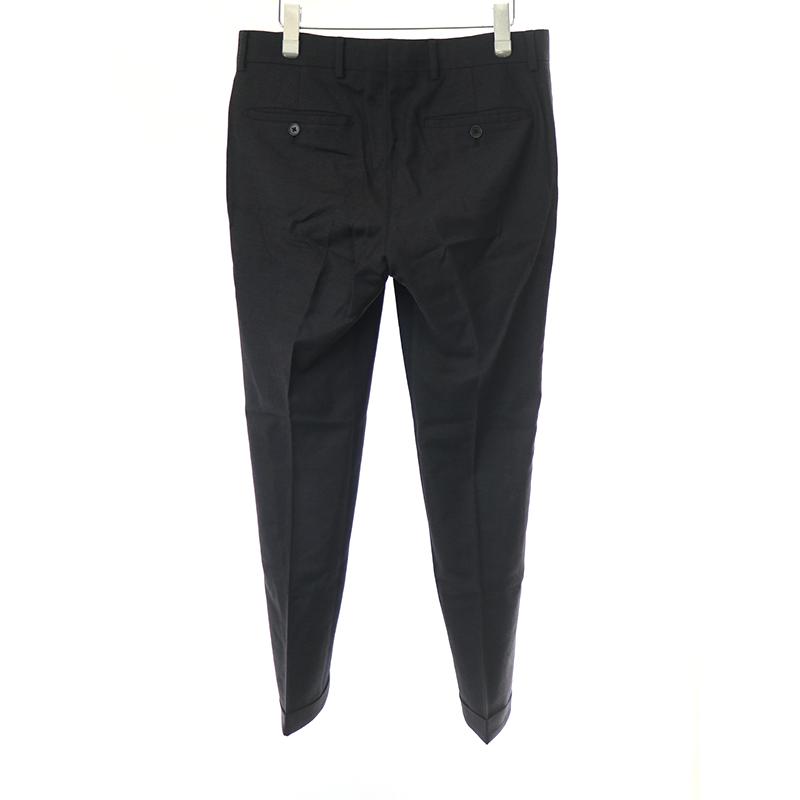 HERMES ウール×カシミヤ スラックス HERMES エルメス 15AW カシミヤ混 ウールバイカラースラックス