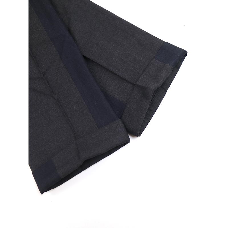 HERMES ウール×カシミヤ スラックス HERMES エルメス 15AW カシミヤ混 ウールバイカラースラックス