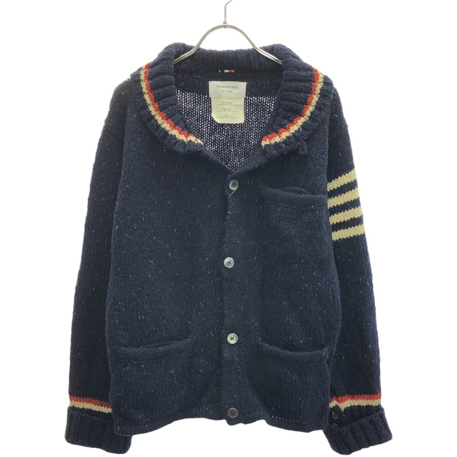 バイカラー　4本線　トリコロールカラー　カーディガン THOM BROWNE（トム ブラウン） トム ブラウン 11AW ROLL SHAWL