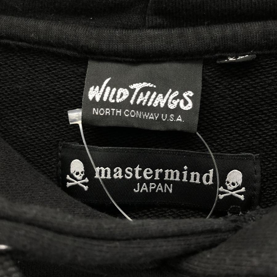 mastermind JAPAN×WILD THINGS  マスターマインド ジャパン ワイルドシングス SWEAT HOODIE  ロゴプリントスウェットパーカー  ブラック XL ITTG5ORN6WLI｜modescape｜03