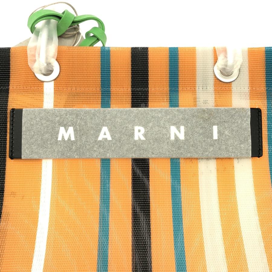 MARNI（マルニ） 21SS FLOWER CAFE ストライプメッシュトートバッグ 