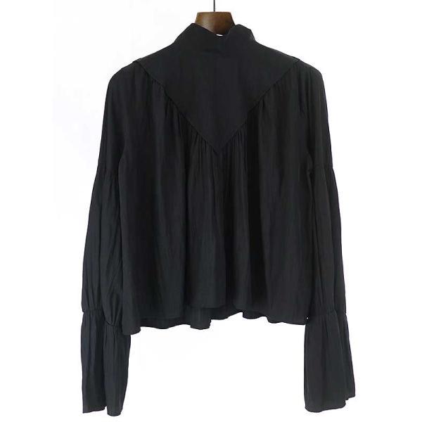 エリンELINおしゃれなプルオーバートップス黒ブラックサイズ36