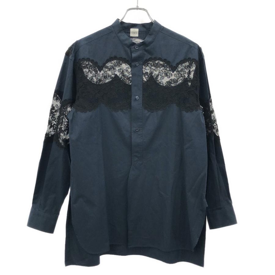 シャツ BOWTE バウト 23SS LACE PANELED SHIRT レースパネルシャツ 231 