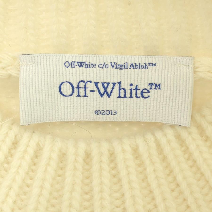 OFF-WHITE オフホワイト 23AW ウールロゴニットセーター OWHE102F23KNI001 ホワイト 36 OFF-WHITE オフホワイト 23AW ウールロゴニットセーター