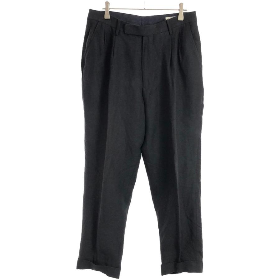 COMOLI コモリ 17SS シルクリネン 2タックパンツ K01-03001 ネイビー 2 