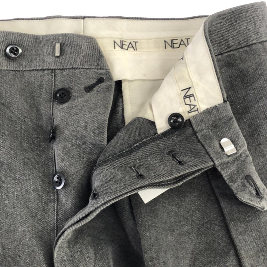 NEAT ニート リネンペーパー テーパードスラックスパンツ グレー NEAT ニート リネンペーパー テーパードスラックスパンツ グレー