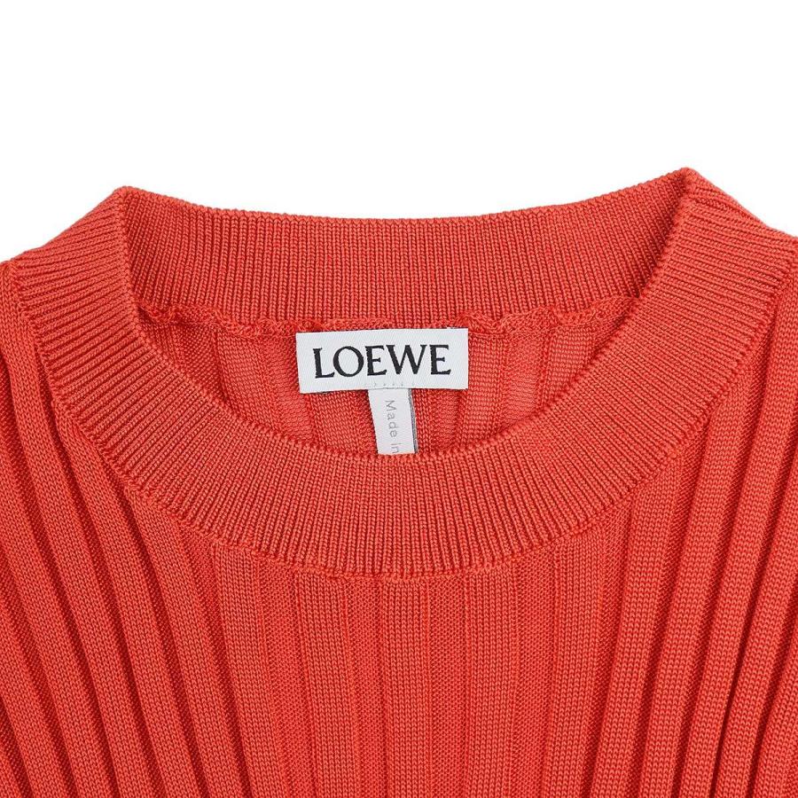 LOEWE ロエベ リブニットトップス S359Y14KCB レッド系 S LOEWE（ロエベ） リブニットトップス S359Y14KCB レッド系 S