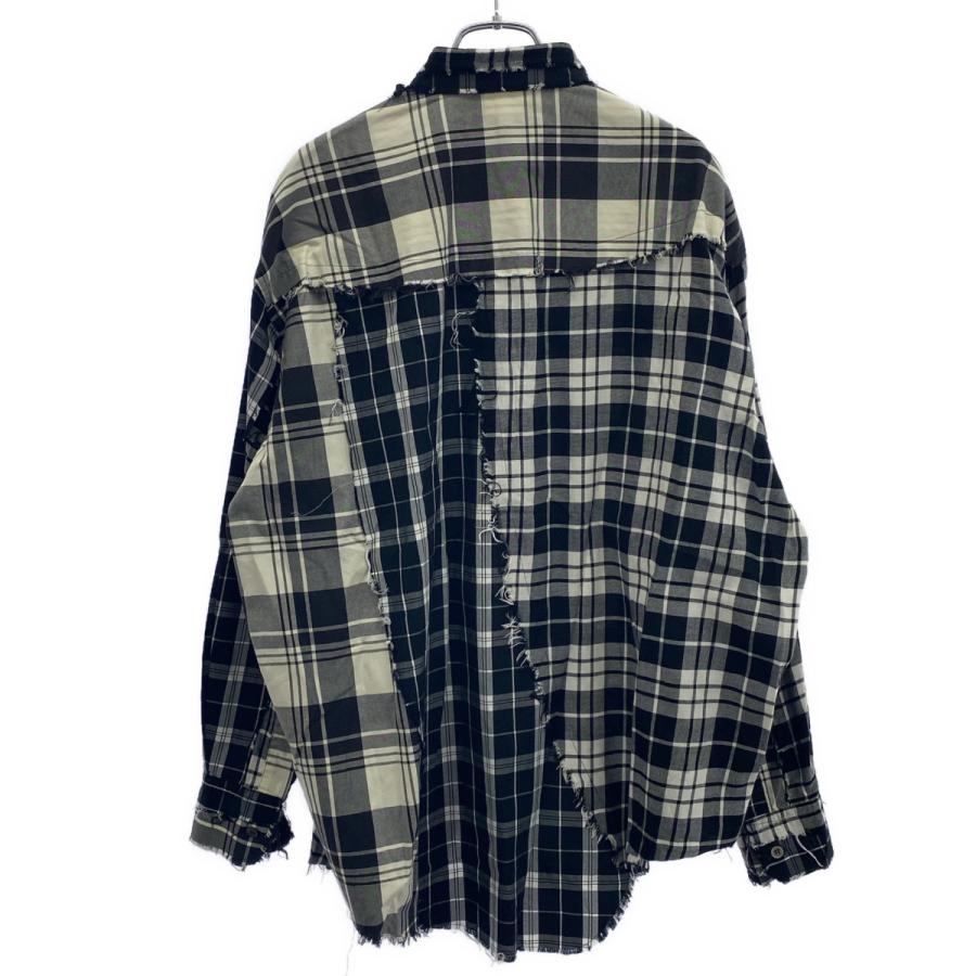 トップス ALMOSTBLACK 20SS PLAY FORM SHIRT BLOUSON ALMOSTBLACK（オールモストブラック） 20SS パッチワークチェック