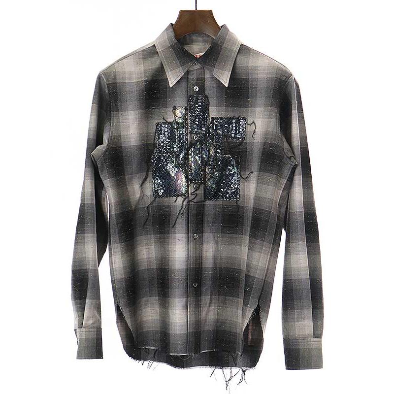 MASU エムエーエスユー 22AW RAINBOW DUST SHIRT スパンコール MASU エムエーエスユー 22AW RAINBOW DUST SHIRT スパンコール