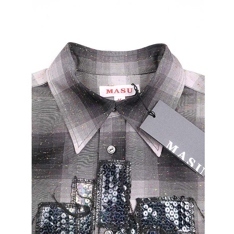 MASU エムエーエスユー 22AW RAINBOW DUST SHIRT スパンコール MASU エムエーエスユー 22AW RAINBOW DUST SHIRT スパンコール