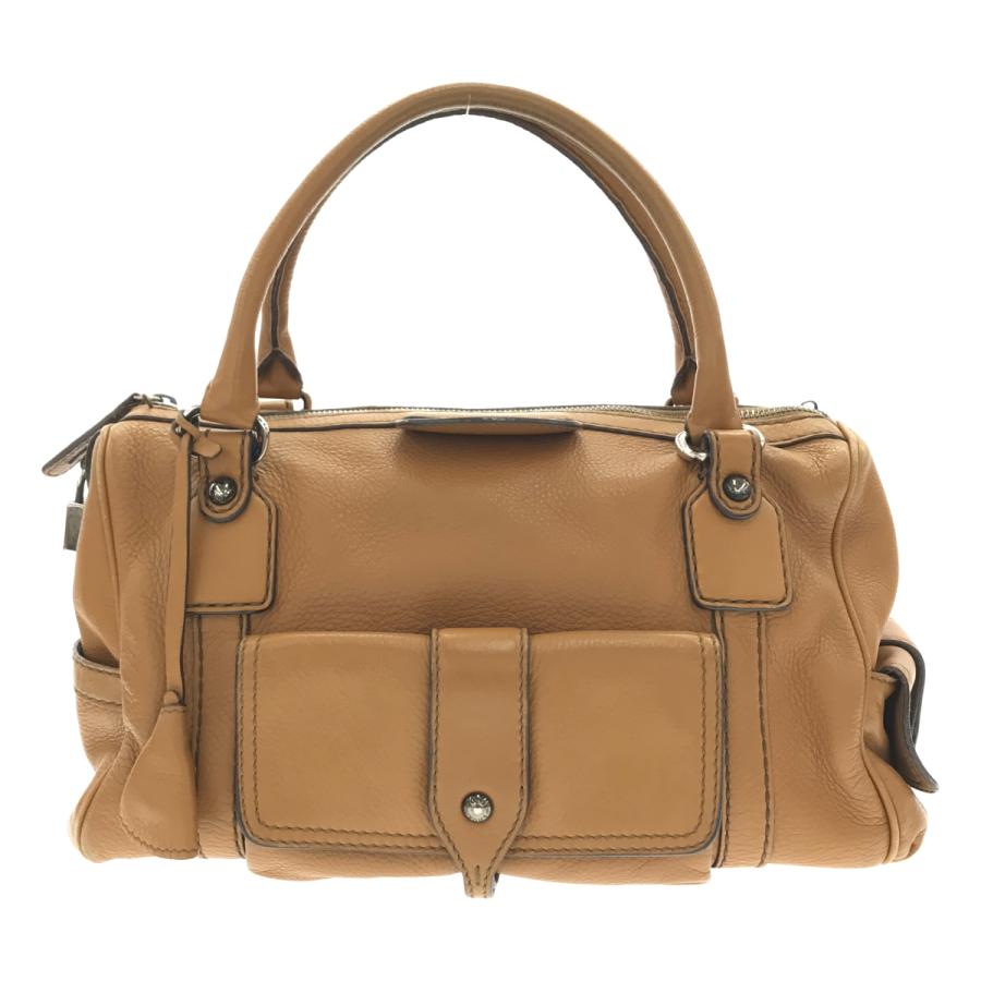 TOD'S☆トッズ レザー ボストンバッグ TOD'S（トッズ） TOD'S レザーミニボストンバッグ キャメル