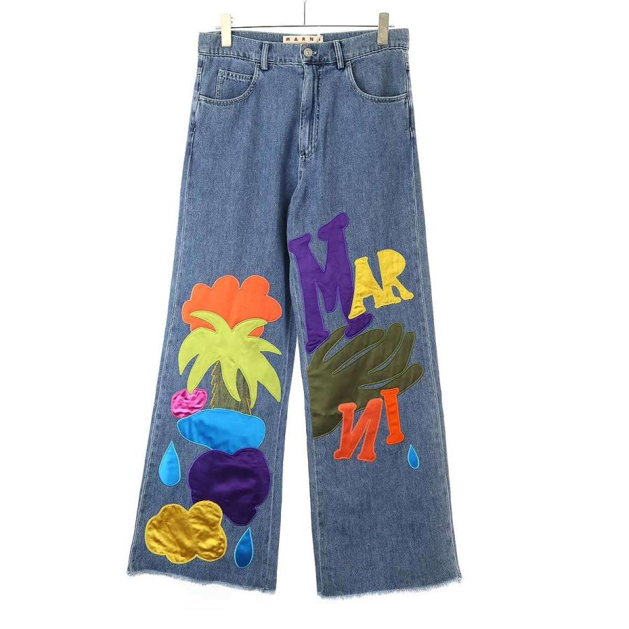 MARNI マルニ 23SS NO Vacancy Inn アップリケワイドレッグ MARNI マルニ 23SS NO Vacancy Inn アップリケワイドレッグ