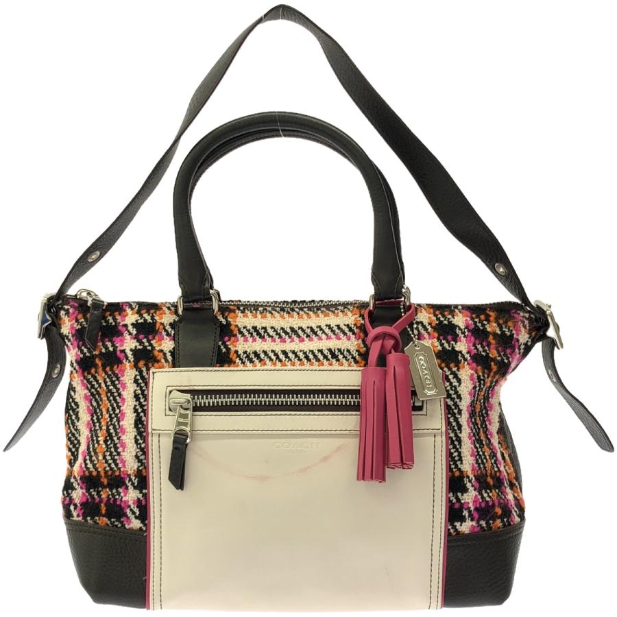 COACH（コーチ） スェーレザーコンビツイードワンショルダーバッグ 