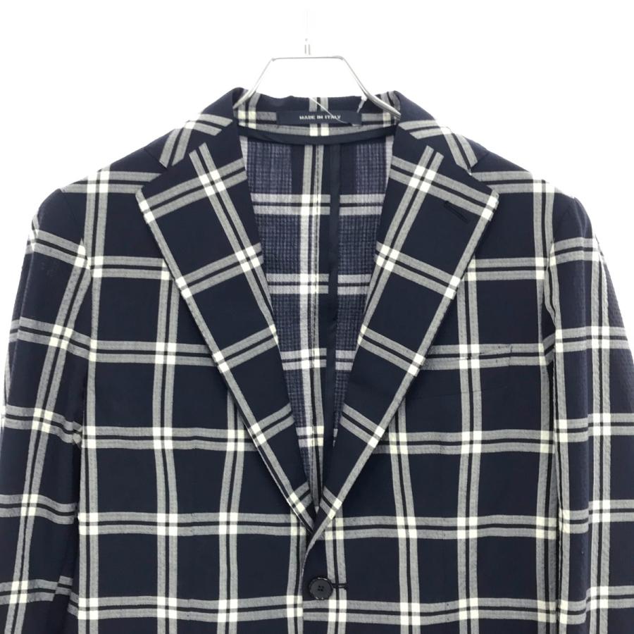 新品 TAGLIATORE タリアトーレ シアサッカー チェックジャケット 52 新品 TAGLIATORE タリアトーレ シアサッカー チェックジャケット