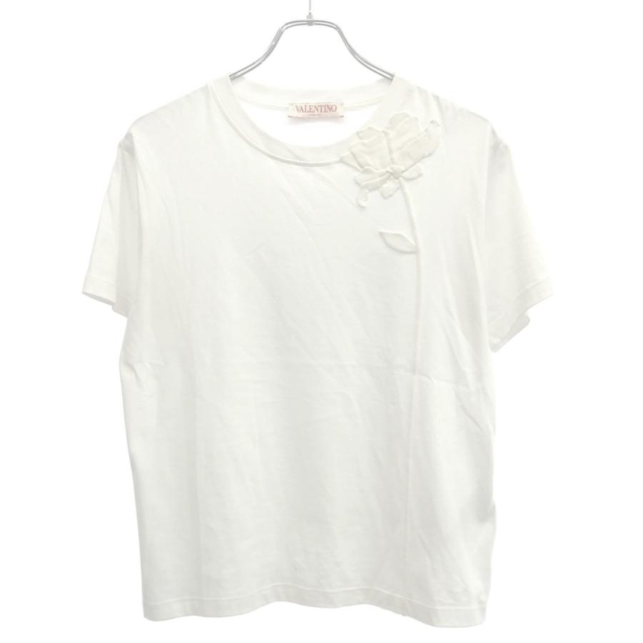 RED VALENTINO フラワーTシャツ VALENTINO（ヴァレンティノ） 23AW フラワーデザインTシャツ ホワイト