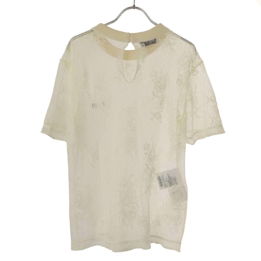 miu miu（ミュウミュウ） フラワーレースデザインTシャツ MT1898 1WK6
