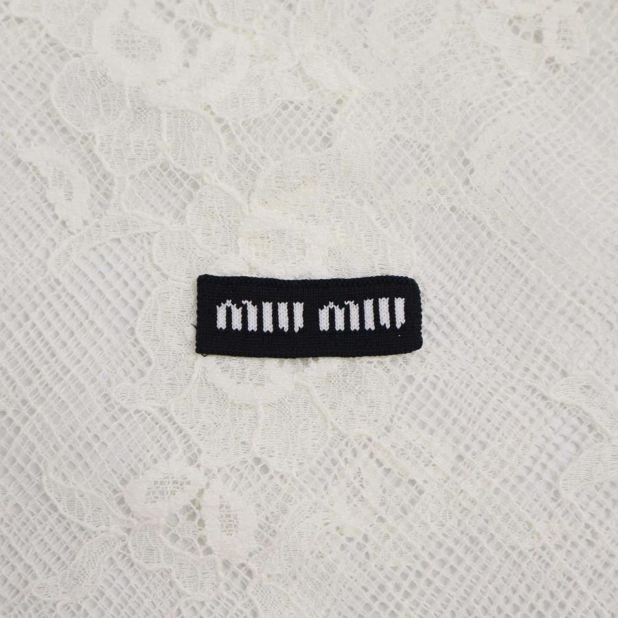 miu miu（ミュウミュウ） フラワーレースデザインTシャツ MT1898 1WK6