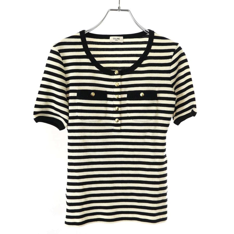 Celine リブコットンジャージー製マリニエール T シャツ