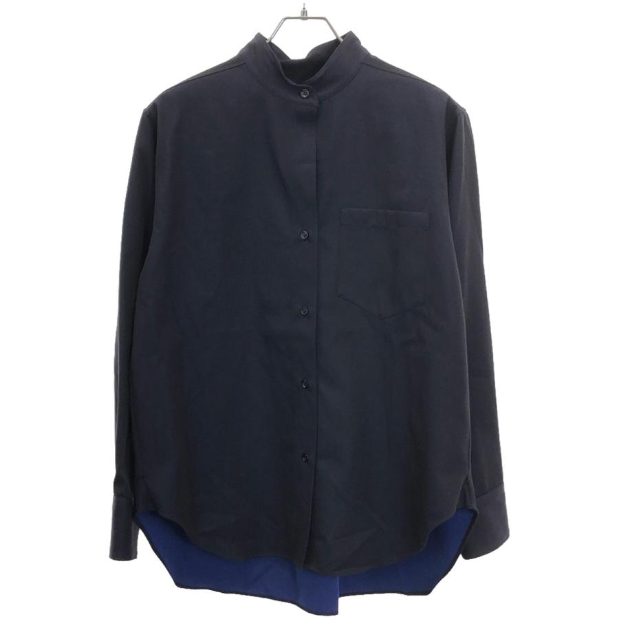 BAGUTTA (バグッタ)バンドカラー コットンウール シャツ サイズS 