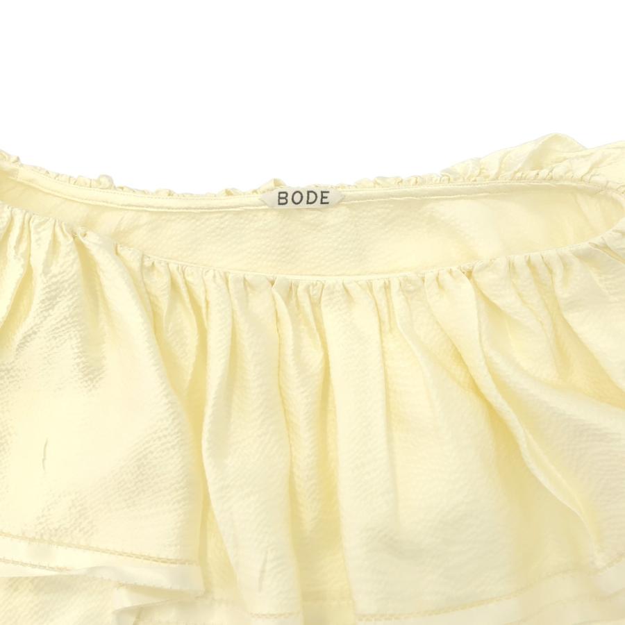 BODE NY ボーディー 25SS Claret Blouse シルクブラウスシャツ BLH-15000-A アイボリー XS ITUU0Y07QBTOの画像